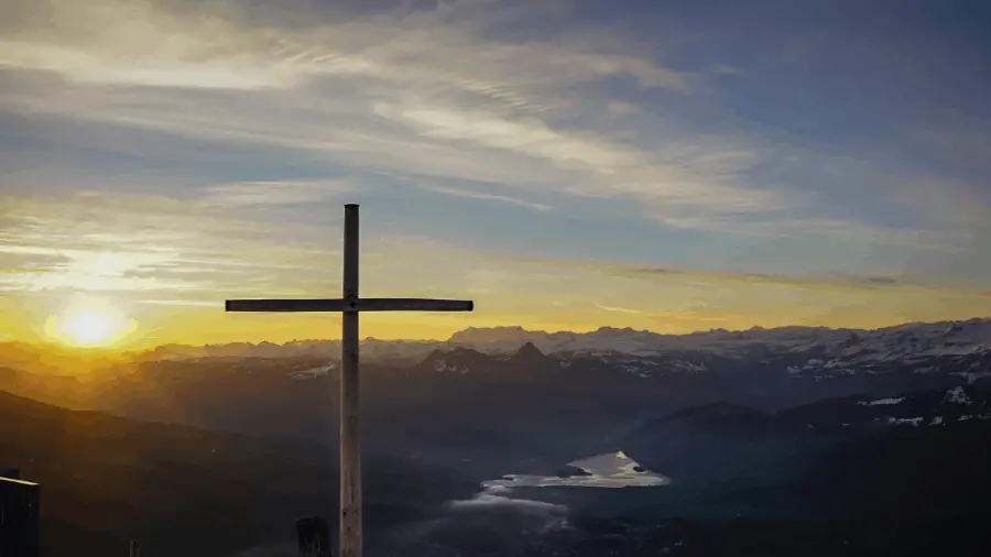 Cross With Sun On Mountain 900x506