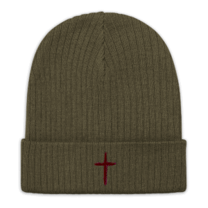 Ribbed Knit Beanie | Atlantis | Cross Marked By Blood