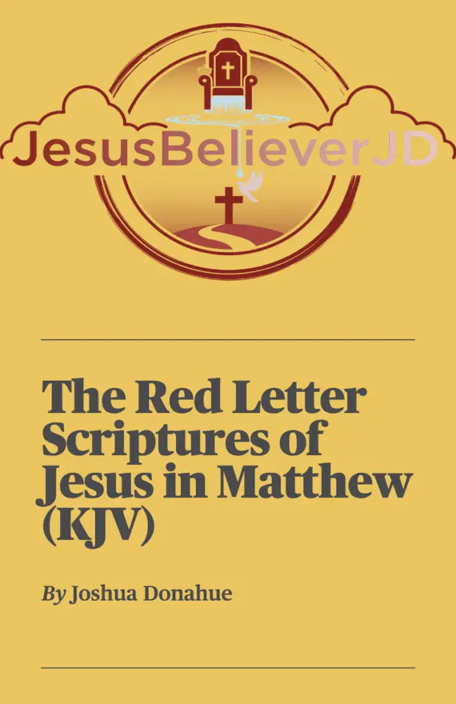 eBook Cover - The Red Letter Scriptures of Jesus in Matthew (KJV)