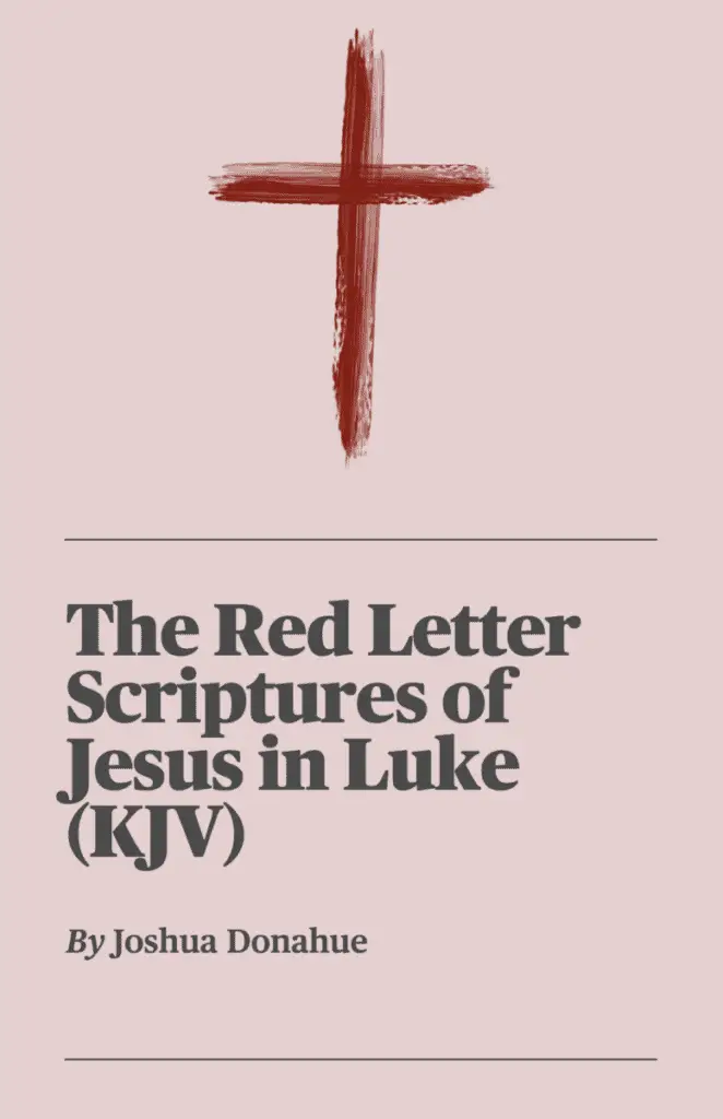 eBook Cover - The Red Letter Scriptures of Jesus in Luke (KJV)