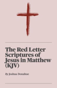 eBook Cover - The Red Letter Scriptures of Jesus in Matthew (KJV)