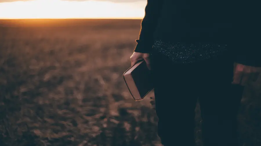 Holding Bible In Field 900x506