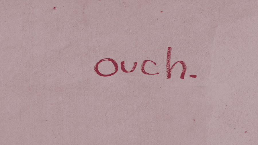 Ouch Written On Wall 900x506